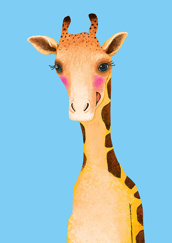 背景分离动物系列组图共3000多幅-长颈鹿系列插画下载
