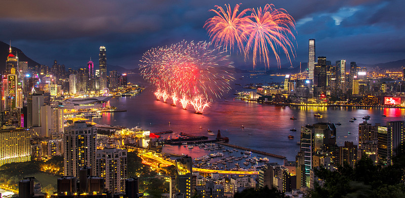 香港维多利亚港及城市建筑图片下载