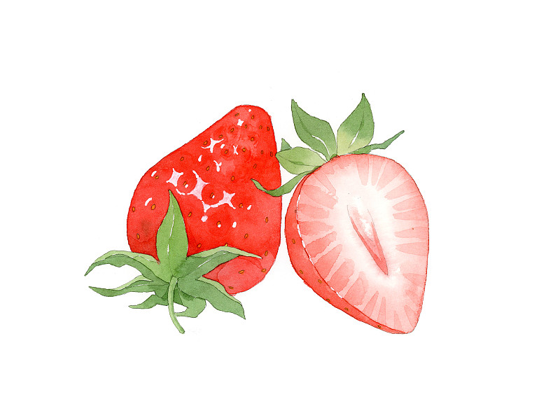 看见水果系列插画草莓下载