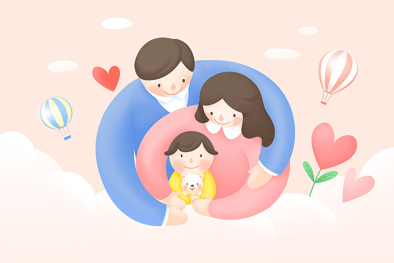 和谐的家庭，爱的家庭插图001图片下载
