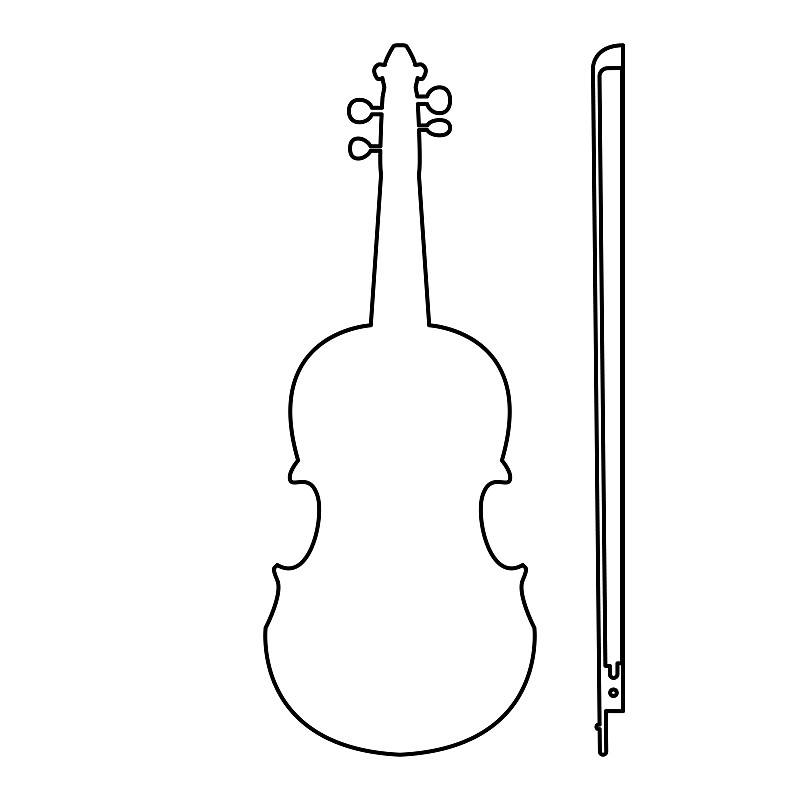 小提琴简笔画图片