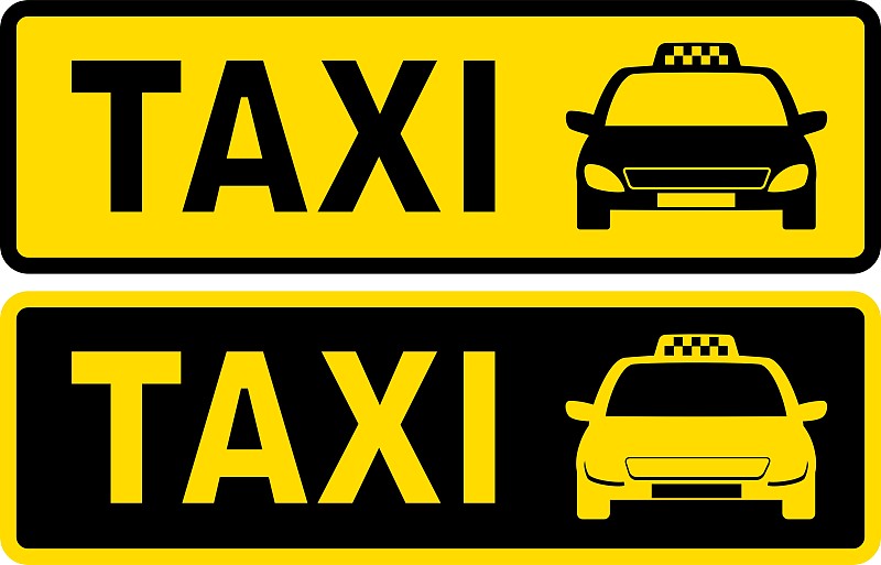 出租车顶的标志牌图片