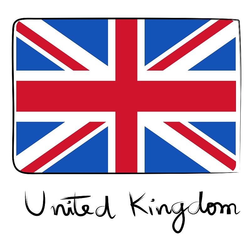 英国简笔画国旗图片