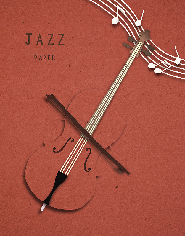 纸，纸艺术，音乐，爵士乐，音乐，乐器，音符，五线谱，小提琴图片下载