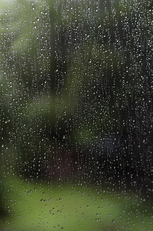 下雨天，湿窗水滴背景图片下载