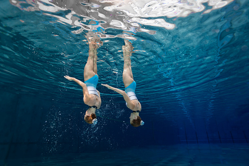 女子体育，少女水下花样游泳图片下载