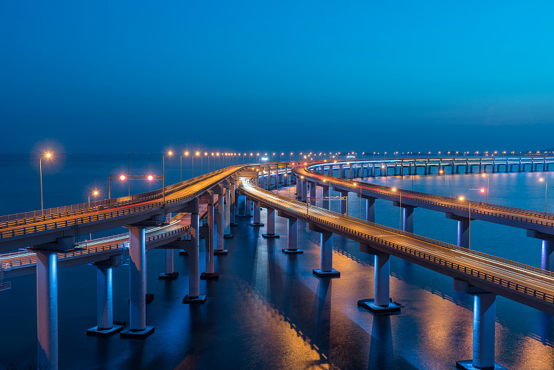 大连跨海大桥夜景图片下载