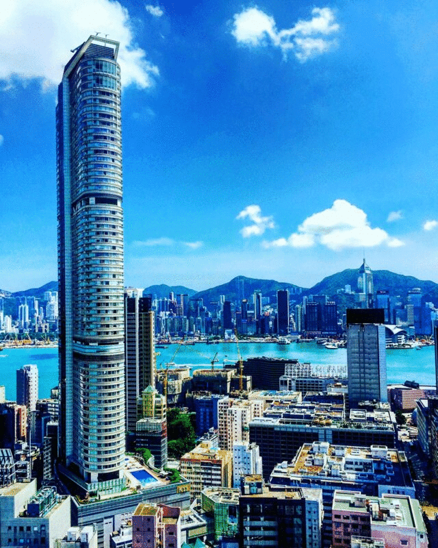 城市景观和海港，香港，中国图片下载