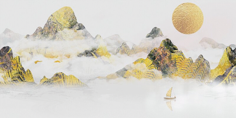 手绘中国风GIF山水动图图片下载