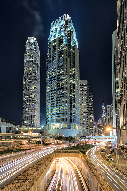 香港金融中心 夜景图片下载