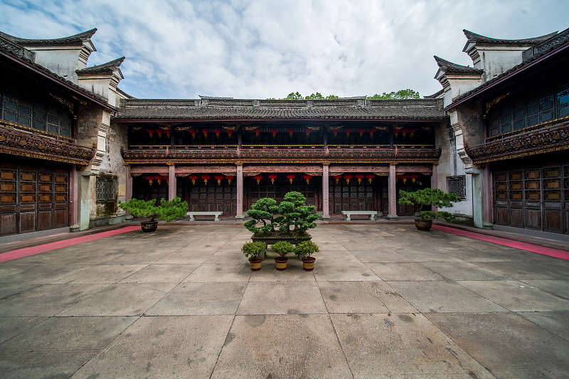 7月宁波天一阁博物馆，中国最大私人藏书楼图片素材