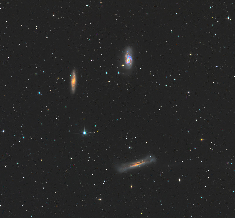 NGC 3628、M66 and M65三重星系图片素材