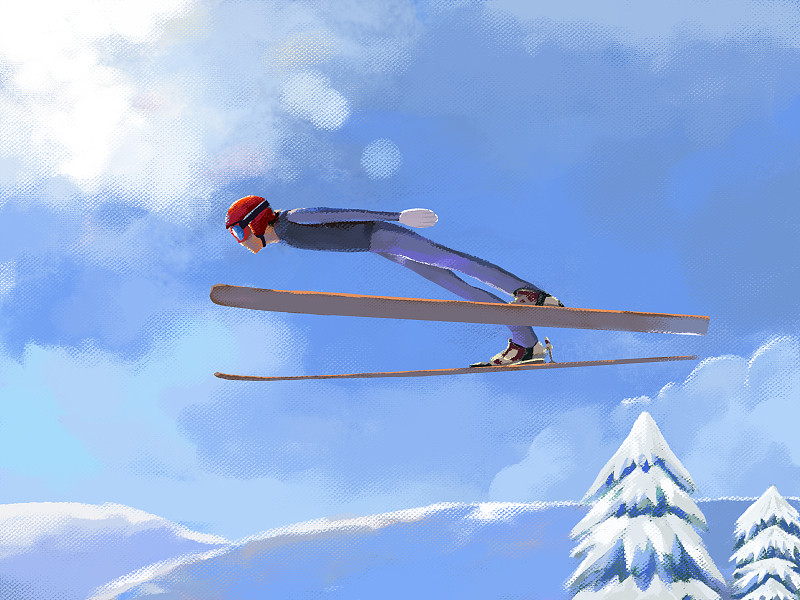 滑雪运动比赛项目跳台滑雪图片下载