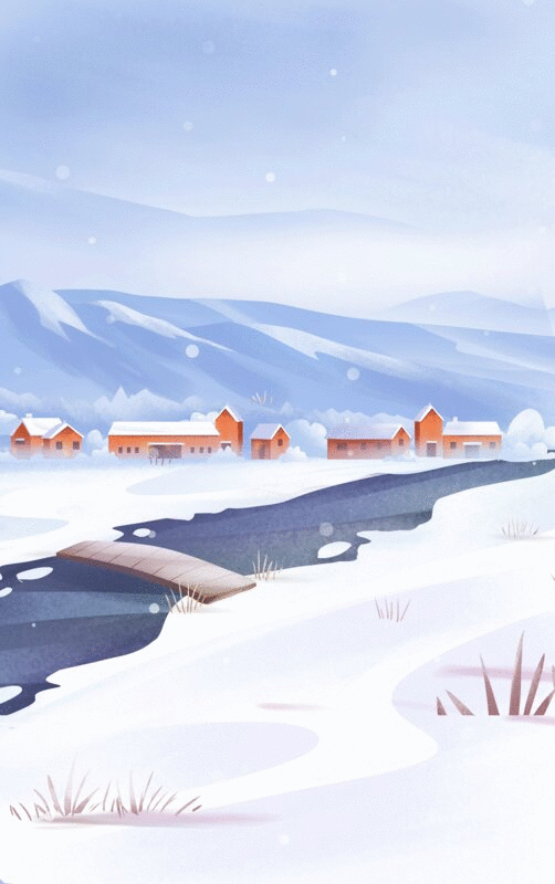 冬天的乡村风景图片下载