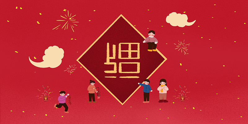 春节新年庆祝传统节日的人图片下载
