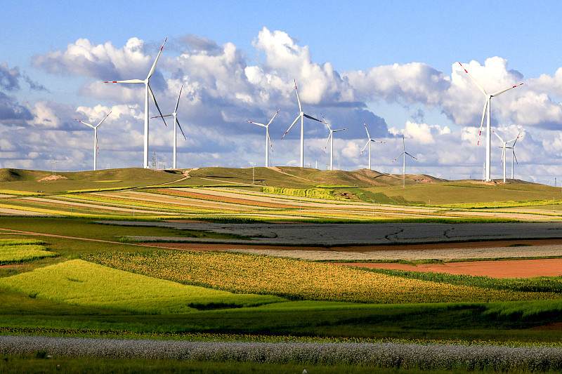 太阳能光伏风力发电能源工业图片下载