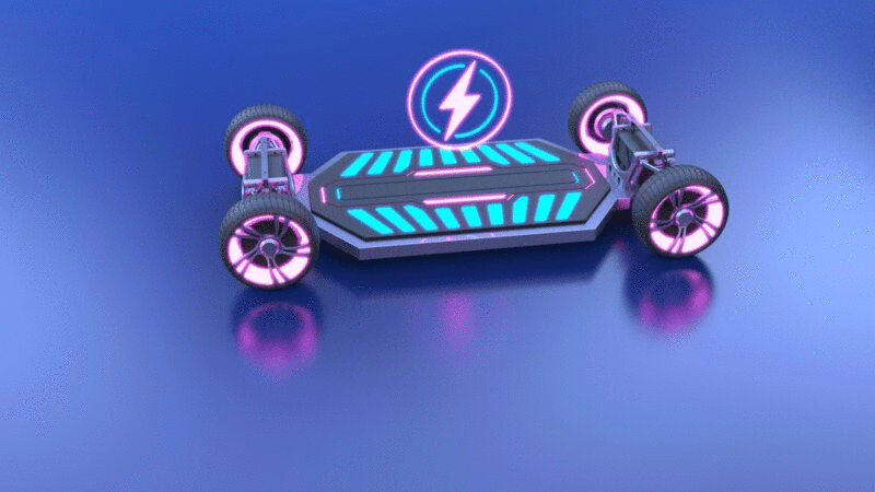 3D渲染的新能源电动汽车未来科技图片下载