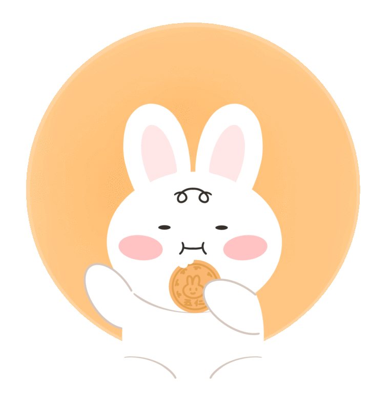 中秋可爱兔子动图插画下载