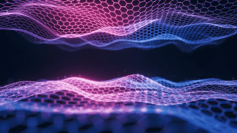 紫色六边形科技网格网络空间背景3D渲染插画下载