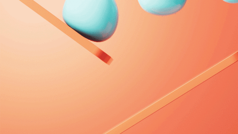 柔软弹性的球体抽象动画3D渲染插画下载