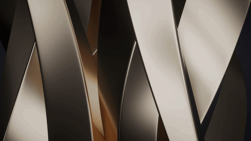 流动渐变的金色金属曲面3D渲染插画下载