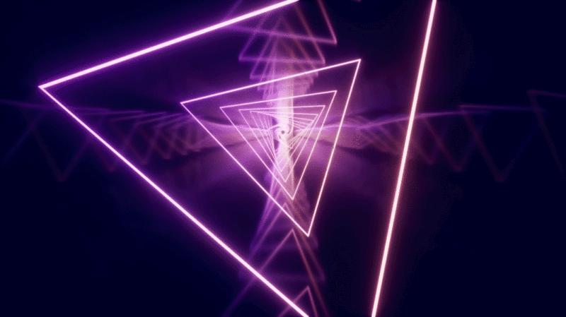 抽象霓虹光线隧道循环动画3D渲染插画下载