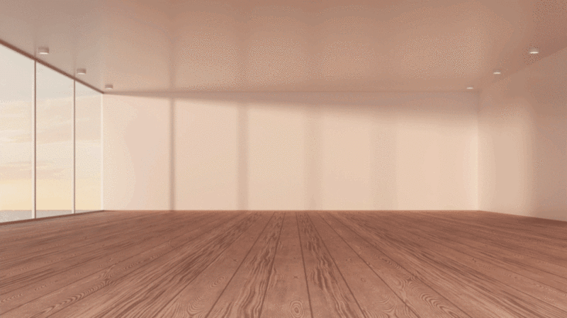 木地板空房间3D渲染图片下载