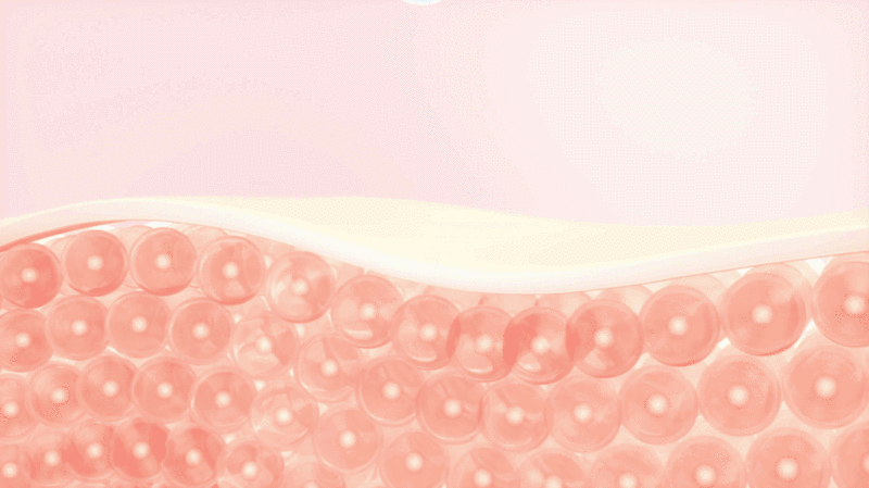 皮肤细胞与吸收的水滴3D渲染插画下载