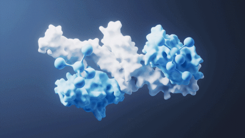 分子与蛋白质生物科技概念3D渲染图片下载