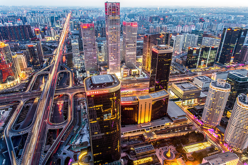 高清北京国贸CBD夜景图片下载