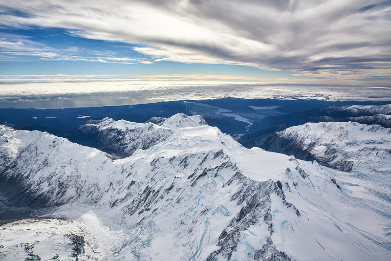 新西兰雪域航拍图片素材
