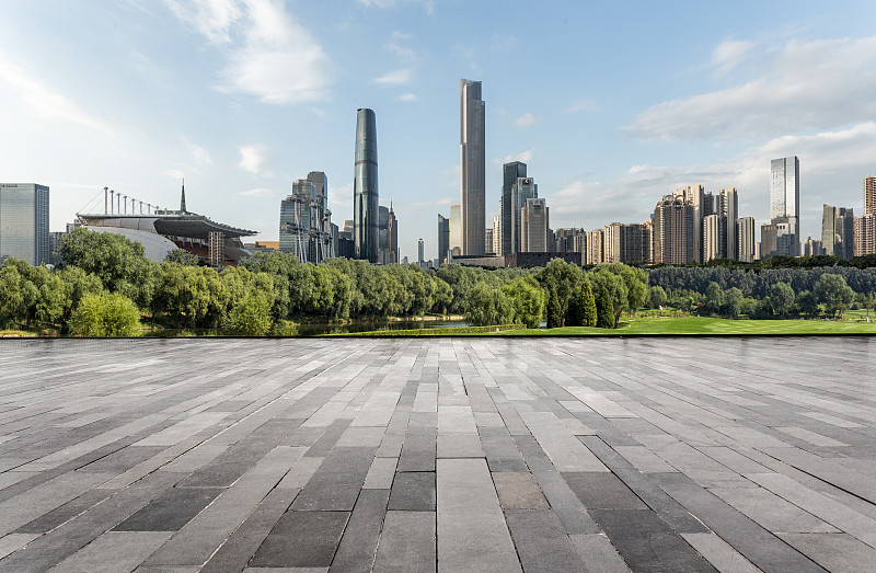 广州珠江新城现代建筑广场图片下载