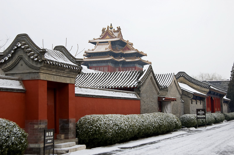 冬季的故宫雪景图片下载