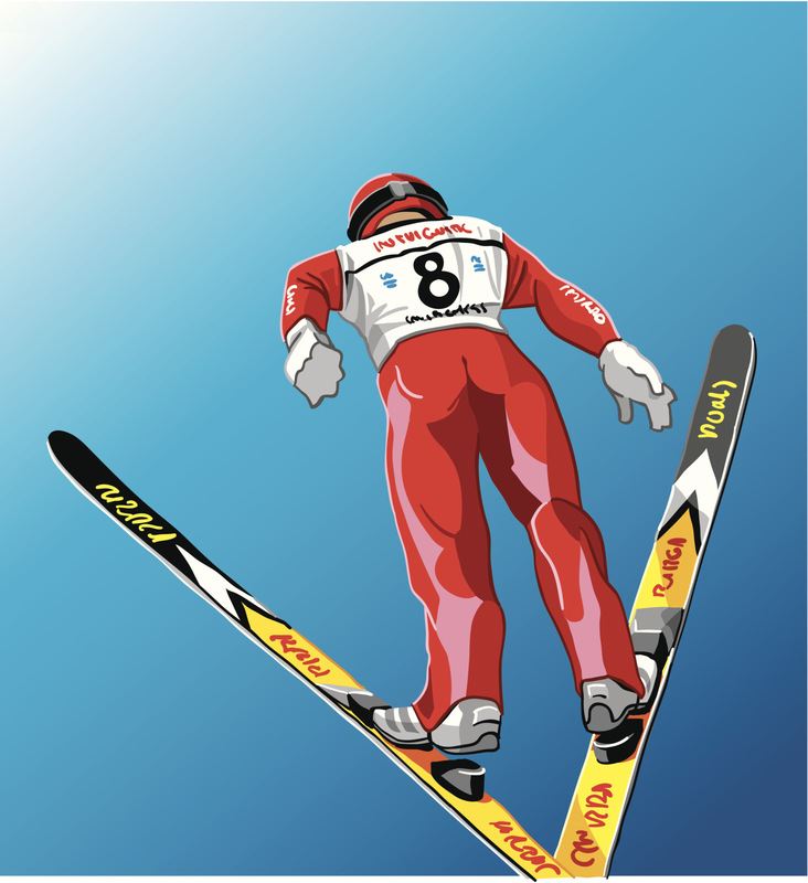 空中跳台滑雪图片素材