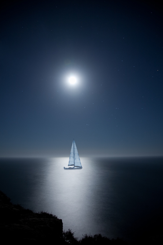 月夜行船图片图片