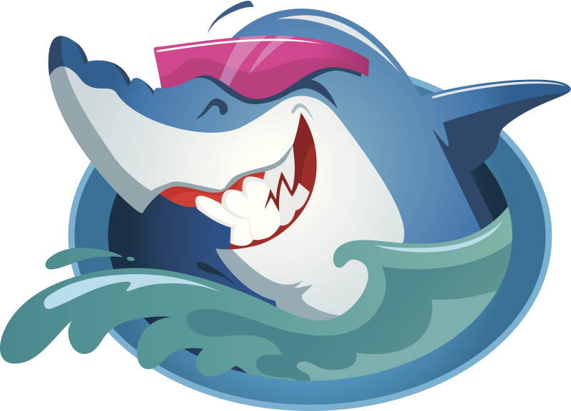 吉祥物鲨鱼向量图片下载