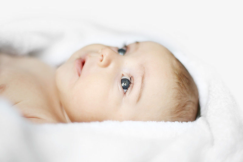 一个2个月大的男婴的肖像图片下载