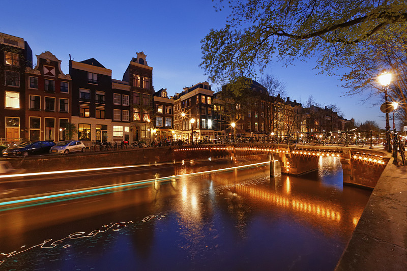 阿姆斯特丹的Herengracht运河图片下载