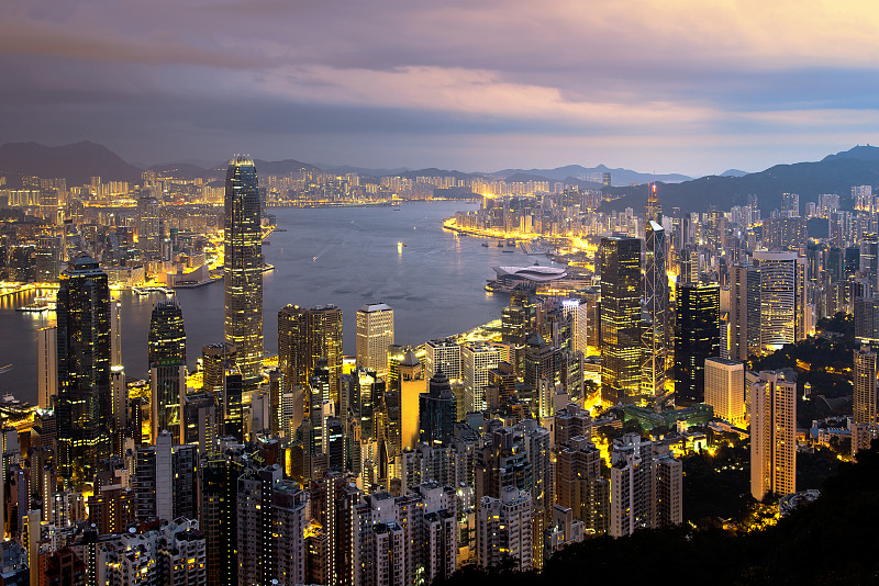 香港城市天际线图片下载