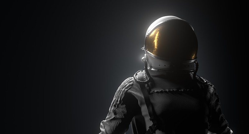 宇航员太空黑色背景图片下载