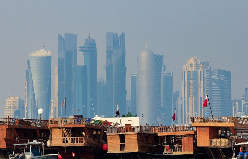 卡塔尔首都城市的背景图像图片下载