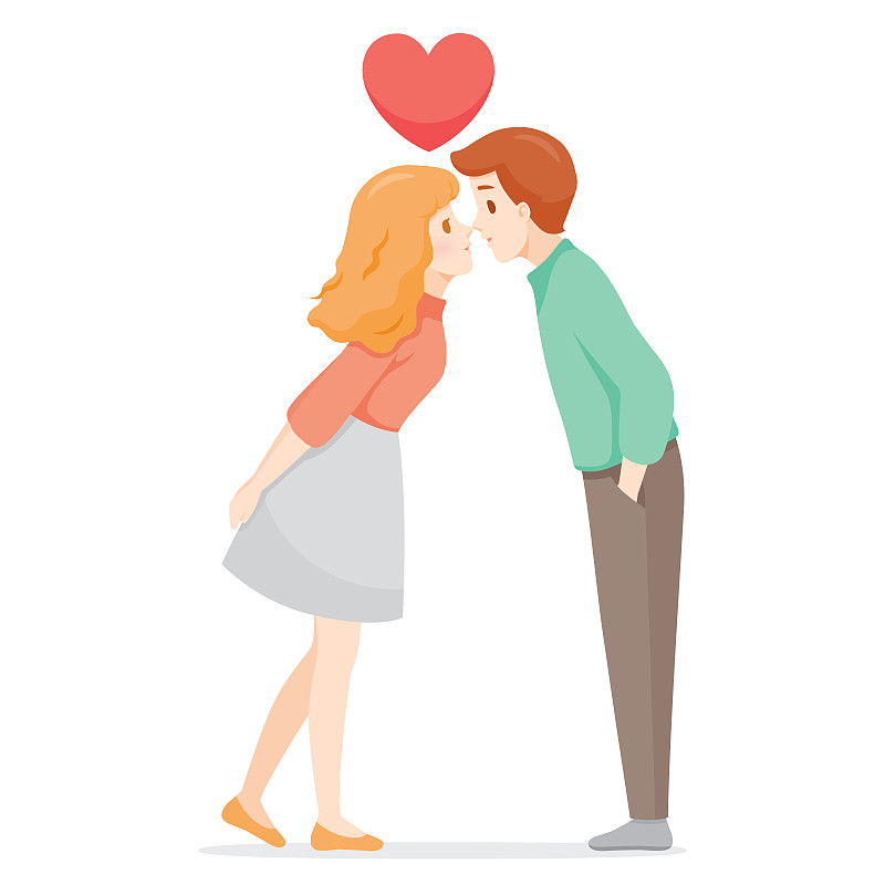 男人和女人接吻，情人，情人节图片素材