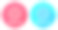 COVID-19细胞。圆形图标与长阴影在红色或蓝色的背景图标icon图片