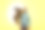 一名男子身穿棕色夹克，站在黄色的墙前摄影图片