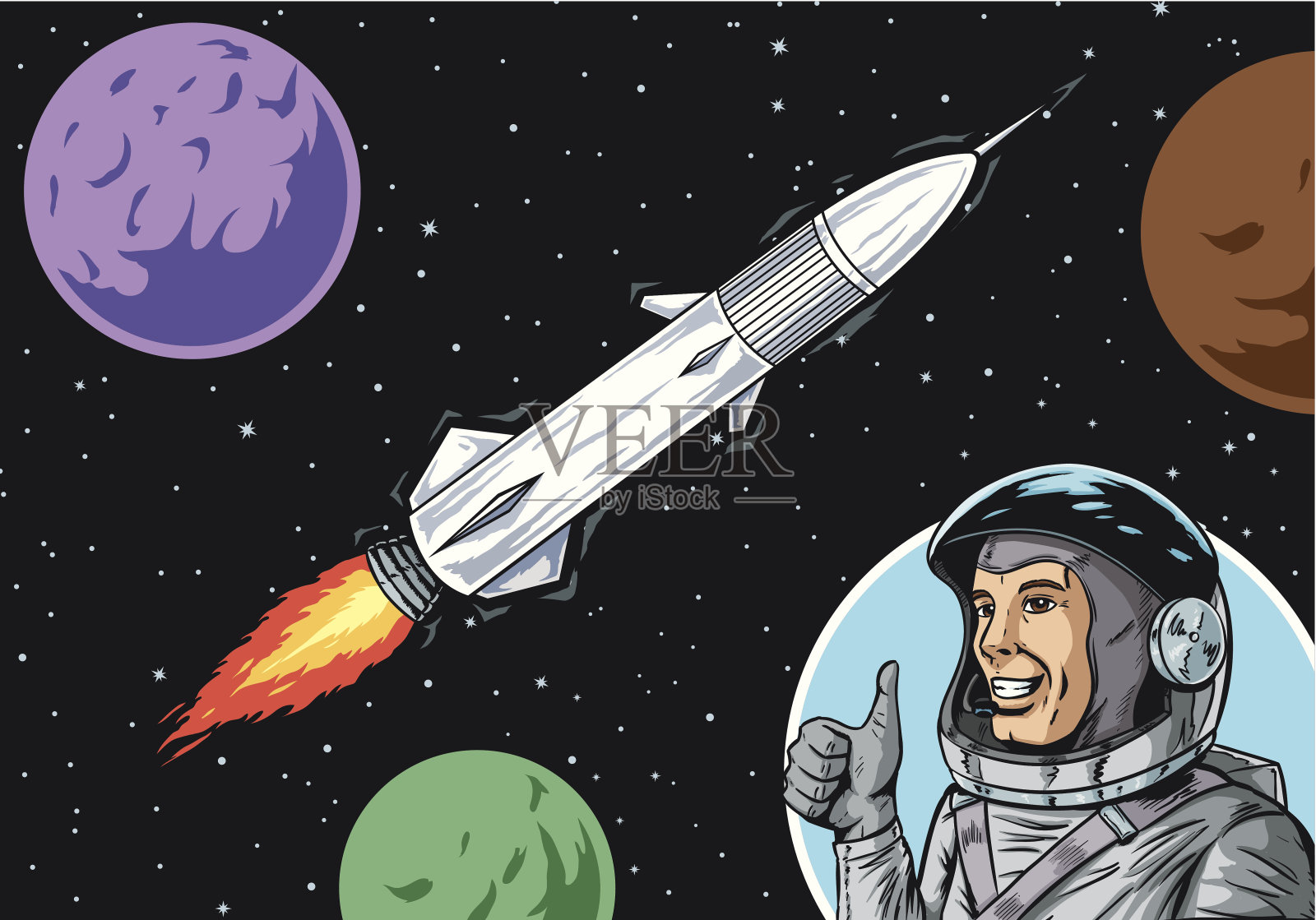 星际旅行插画图片素材