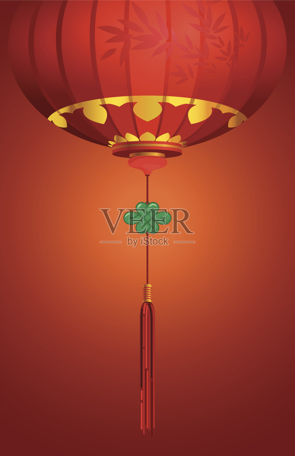 当代中国灯笼的背景设计插画图片素材