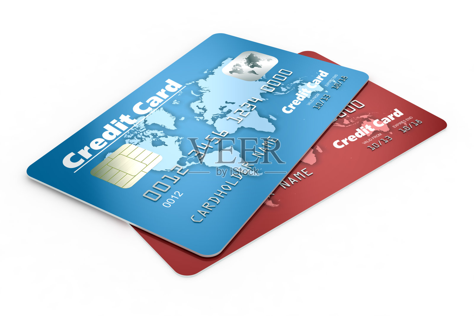 信用卡孤立在白色背景上照片摄影图片