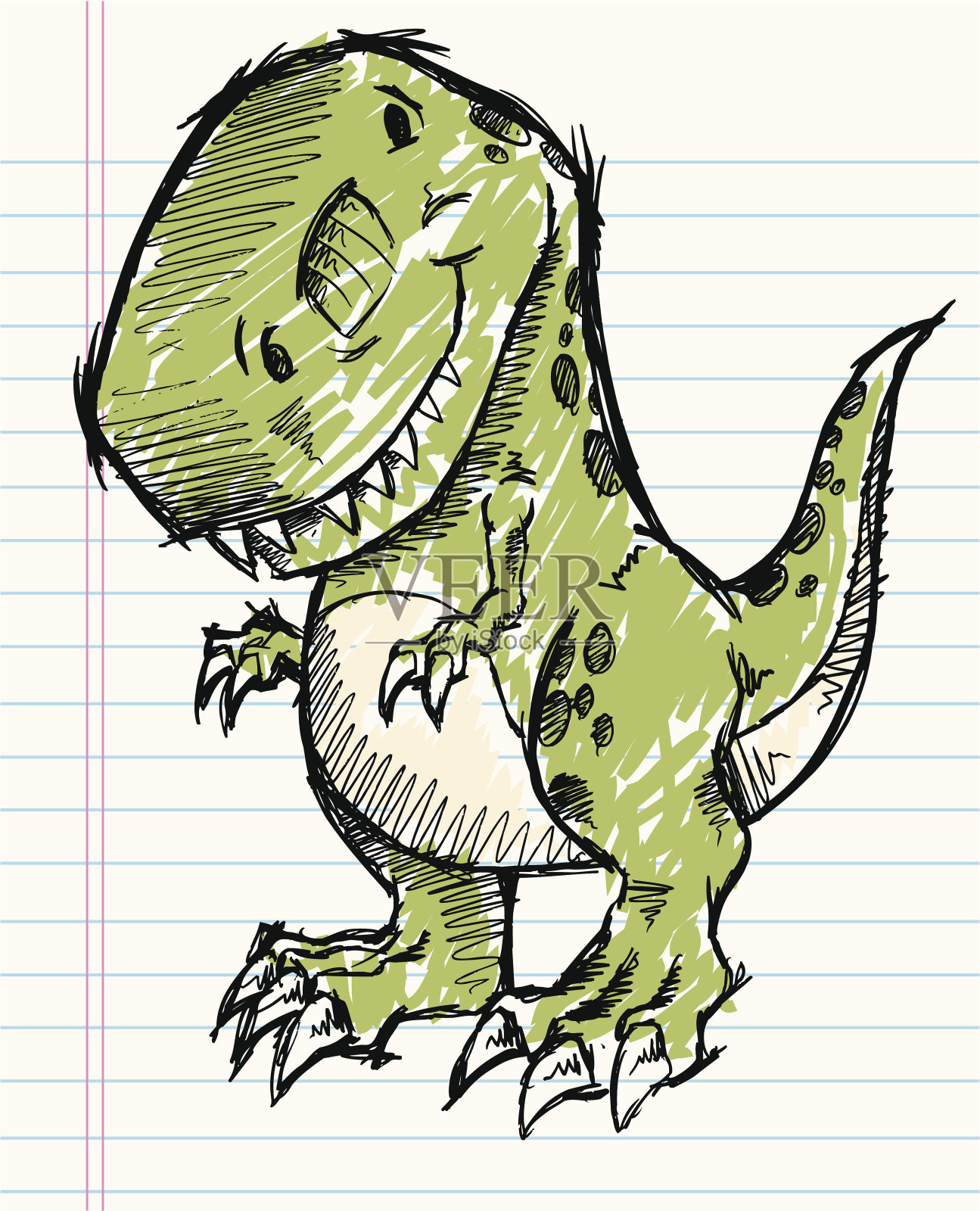 食肉恐龙的头骨手化石插画图片素材_ID:420368321-Veer图库