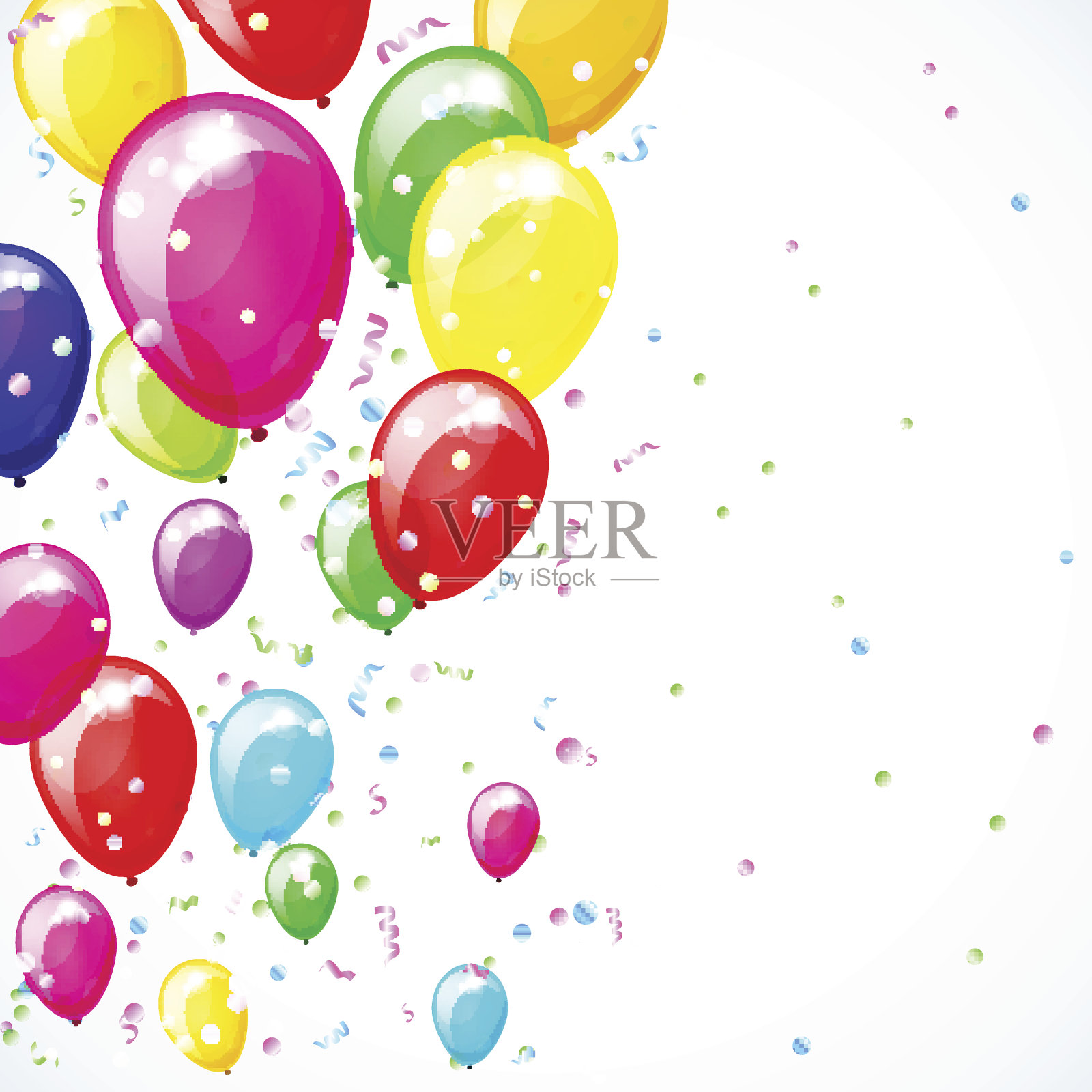 彩色的气球抽象背景设计元素图片