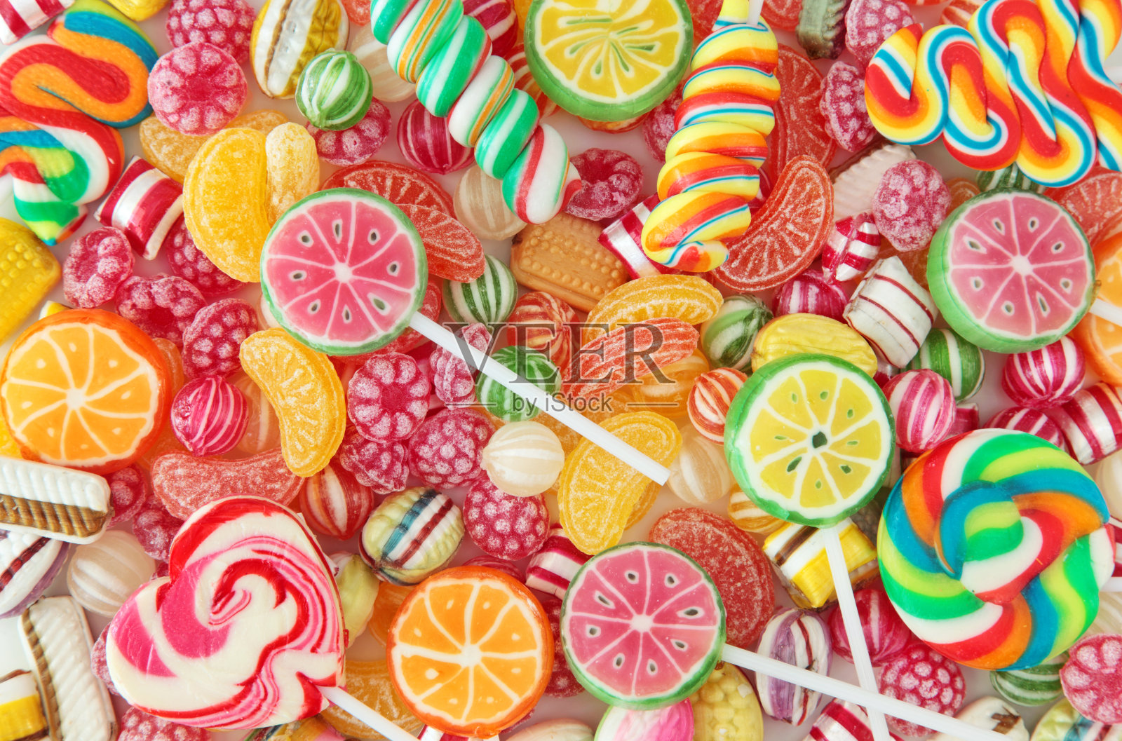混合彩色水果糖果照片摄影图片